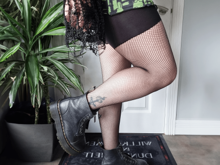 Thighs the Limit Fishnets - Black Online now