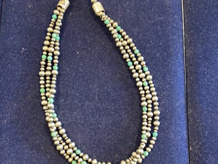 3 strand Turquoise and Navajo Pearls 16 inches Online Sale