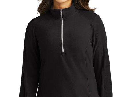 Port Authority® L224 Ladies Microfleece 1 2-Zip Pullover For Sale