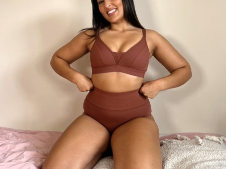 Ribbed Bra Regular Cup - Root Beer Online