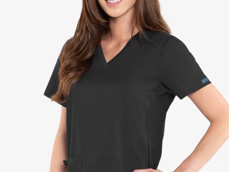 Med Couture Touch 7459 Women s V-Neck Shirttail Top For Discount