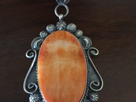 4 inch orange spiny oyster pendant #1 Discount