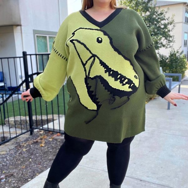 Dinosaur Jumper Dress - Rex Discount