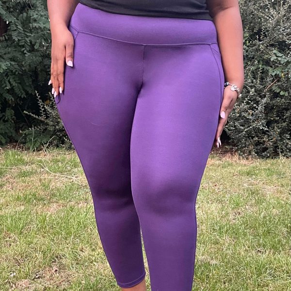 Squat Proof Short Leggings - Suffragette Purple Online Sale