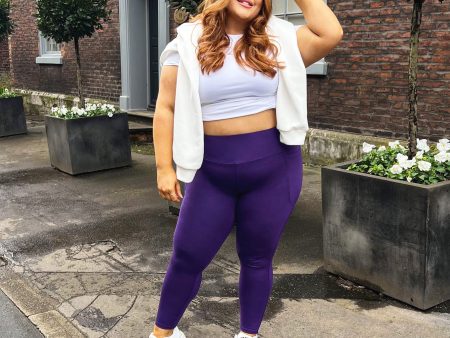 Squat Proof Short Leggings - Suffragette Purple Online Sale