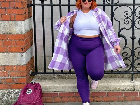 Squat Proof Long Leggings - Suffragette Purple Fashion