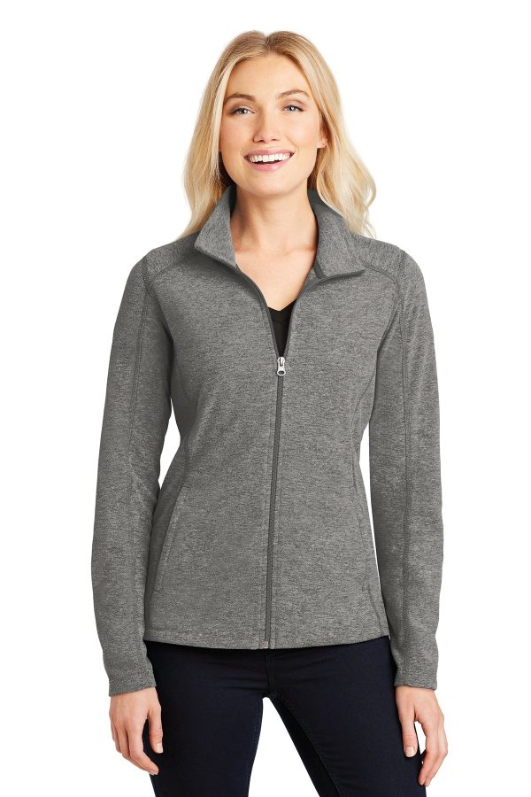 Port Authority® L235 Ladies Heather Microfleece Full-Zip Jacket Hot on Sale