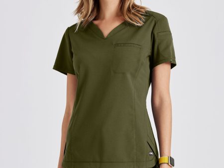 Barco Grey s Anatomy +SpandexStretch GRST136 Capri V-Neck Tuck In Top Hot on Sale