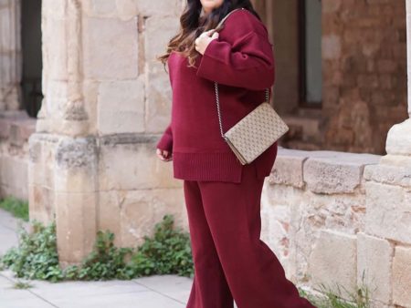 Knit Sweater & Wide Leg Trousers Roast Bundle Online Hot Sale