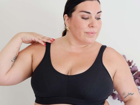 Comfort Cotton Bra - Black For Discount