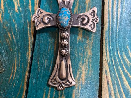 #1 turquoise Cross pendant Discount