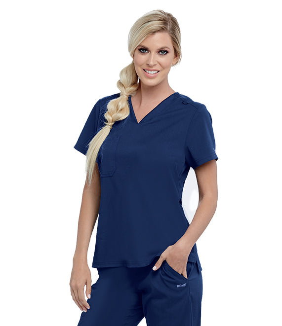 Barco Grey s Anatomy +SpandexStretch GVST028 Women s Tuck In V-Neck Top Cheap