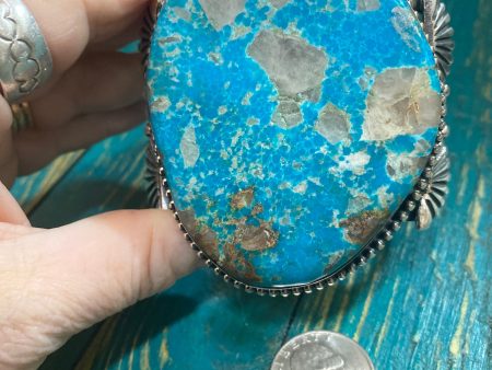 Huge Turquoise Single Stone bracelet For Cheap