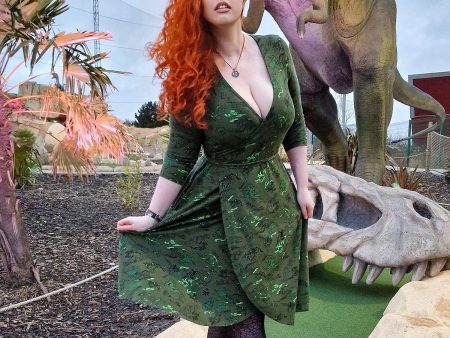 Dinosaur Wrap Dress - Brachio de Joy For Sale