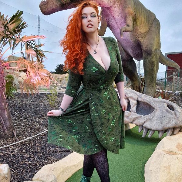 Dinosaur Wrap Dress - Brachio de Joy For Sale