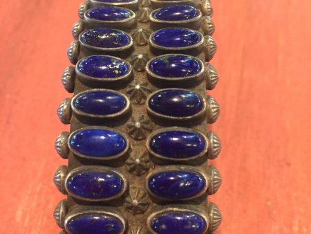 Heavy 2 row Lapis bracelet on Sale