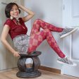 Diamond Tights - Burgundy Fashion