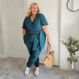 Ottoman Wrap Jumpsuit - Blueberry Muffin Hot on Sale